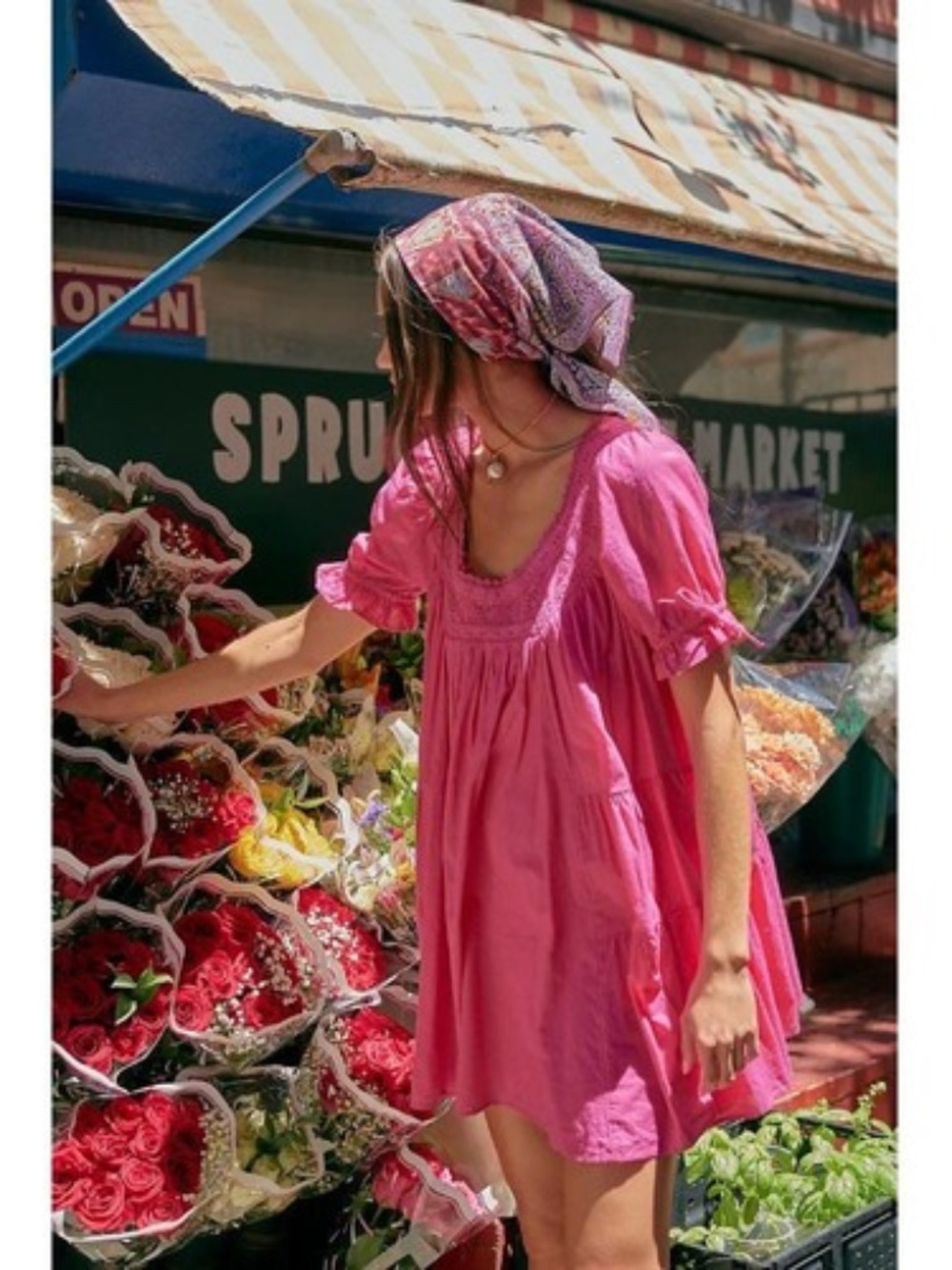 Free People Sandy Shores Babydoll Dress (NWOT) in Pink